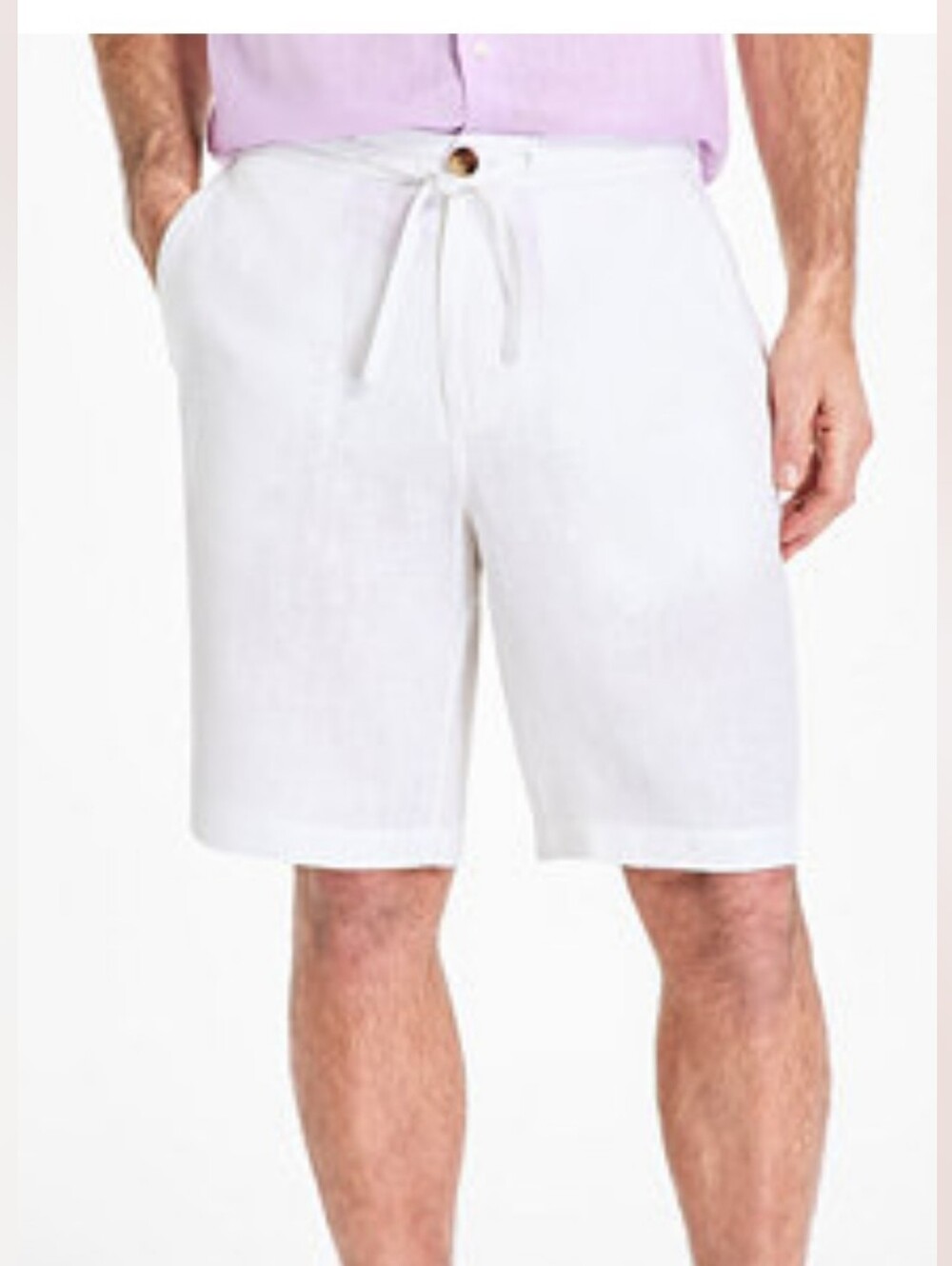 Mens-Club Room- linen Shorts. XL.